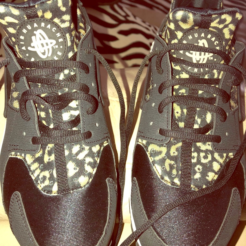 Black and Gold Nike sneakers